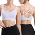 thumbnail image 2 of Curenmufel Sport Bras for Women High Support Adjustable Sports Bras for Women High Support Padded Racerback Sport for Large Bust Workout Running Gym (White,XL), 2 of 7