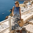 thumbnail image 3 of Xoenoiee Mountain Pine Tree Sunset Print Summer Dresses for Women 2026, Vacation Outfits Casual Sleeveless Sundress Resort Wear, Cotton Linen Lightweight Maxi Dress with Pockets, 4XL, 3 of 7
