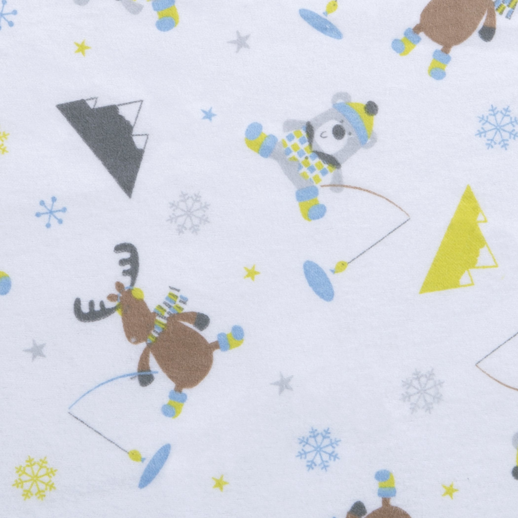 Trend Lab Deluxe Flannel Fitted Crib Sheet Winter Woods