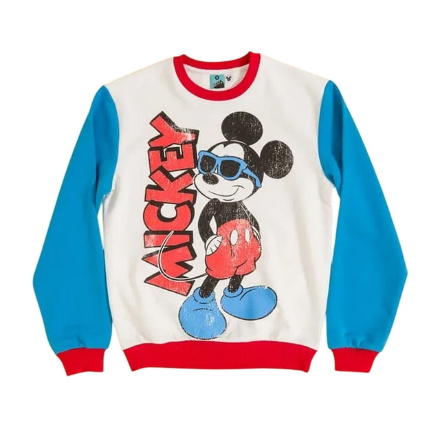 Disney Adult Mickey Mouse Retro Colour Block Sweatshirt