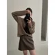 thumbnail image 5 of Vestido minifalda de corte A de alta gama para mujer, ropa de mujer, estilo ceñido al cuerpo y adelgazante, moda coreana para otoño, 5 of 5
