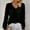 *Black, variant on ClodeEU Womens V Neck Knit Sweaters, Long Sleeve Drop Shoulder Pullover,Loose Fit Sweater Tops Army Green,Womens Plus XL