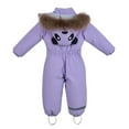 thumbnail image 5 of KAUOD Boys Girls One Piece Snowsuits Jumpsuits Hooded Insulated Snowboard Ski Suits Onesie Kids Winter Thick Bib Overall, 5 of 5