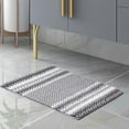 thumbnail image 6 of PiccoCasa Chenille Bathroom Rug Non-Slip Mat 17"x24" Soft Absorbent Dark Gray, 6 of 7