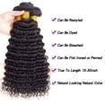 thumbnail image 2 of Brazilian Deep Wave Hair Bundles Unprocessed Human Hair Bundles 10A Brazilian Virgin Hair Deep Wave Bundles Natural Black (16"18"20"), 2 of 5
