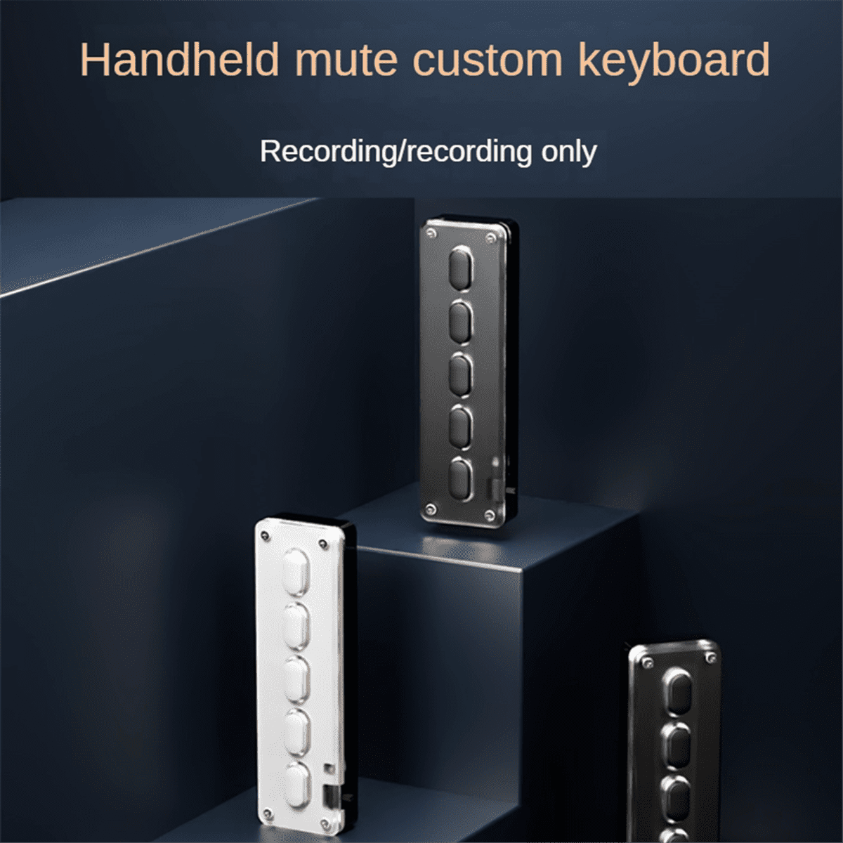 5 Keys Custom Keypad Macro Programmable Bluetooth Keyboard Copy Paste Rgb Button Gaming Mechanical Keyboard White,1 x Mini Keyboard 1 x USB cable,White