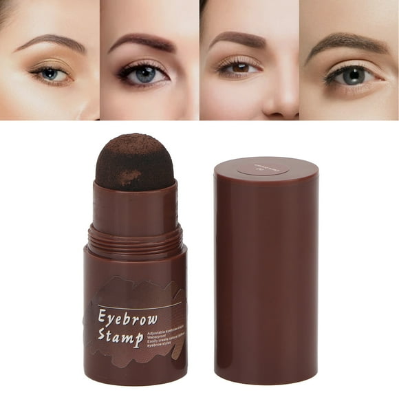 Kit de formación de senos de cejas, Kit de plantilla de sello de cejas relleno de sombra de sombra medios portátiles marrones para hojas para mujeres para jawline