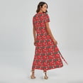 thumbnail image 2 of Christmas Cow Pattern Printed Short Sleeve Maxi Dress, Jesus Christian Fashion Summer Maxi Dress For Women, 2 of 4