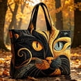 thumbnail image 4 of Quilted Tote Bag for Women, 12x12in Vintage Digital Print Shoulder Bag with Zipper, Large Capacity Foldable Shopping Tote, Tear-Resistant Polyester Handbag for Commuting Travel & Daily Use, 4 of 8