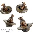 thumbnail image 4 of Urbalabs Western Armadillo in Cowboy Hat Desk Decor Armadillo Art Gifts Figure Western Garden Statues Decor Outdoor Statue Yard Art Sculptures Rustic Yard Decorations (Dillo in Hat), 4 of 7