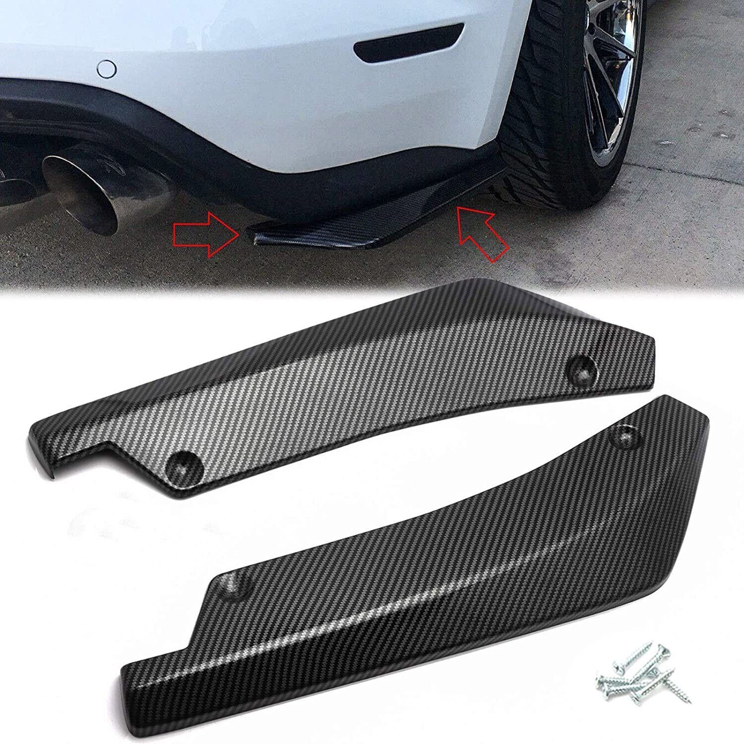 Gloss Black Rear Bumper Lip Diffuser Canards/Splitters For Dodge Charger & Challenger (SRT, RT, SXT) – 2-Piece Set