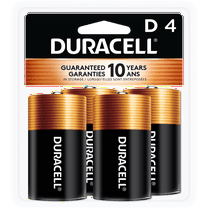 Duracell Coppertop D Alkaline Batteries 4/PK