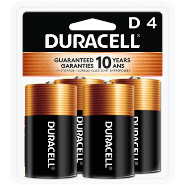 Duracell Coppertop D Alkaline Batteries 4/PK