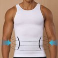 thumbnail image 5 of Nmnitkp Mens Tank Top Compression Tank Tops, Slimming Tummy Control Shapewear, Breathable Sleeveless Undershirt for Workout, Daily & Underwear Use White,M, 5 of 6