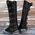 thumbnail image 2 of Foot Cover Gothic Medieval for Christmas Knights Cosplay props Costume Accessory Ladies Black, 2 of 8