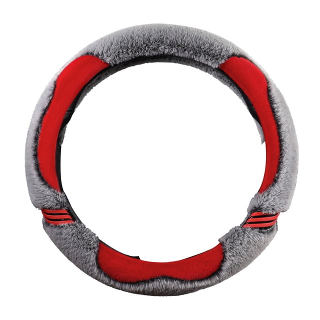 Steering Wheel Cover, Warm Winter Non-Slip Car Steering Wheel Cover, Universal Fit for Most Cars, Trucks and SUVs, Soft Plush Interior Accessory for Cold Weather Driving Comfort and Enhanced Grip