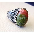 thumbnail image 6 of Unakite Jasper Mens Ring, Natural Unakite Jasper Ring, Oxidized, 925 Silver Ring, Birthday Gift, Heavy Mens Ring, Arabic Design, Ottoman Style Ring, Christmas, Turkey Mens Signet Ring, 6 of 6