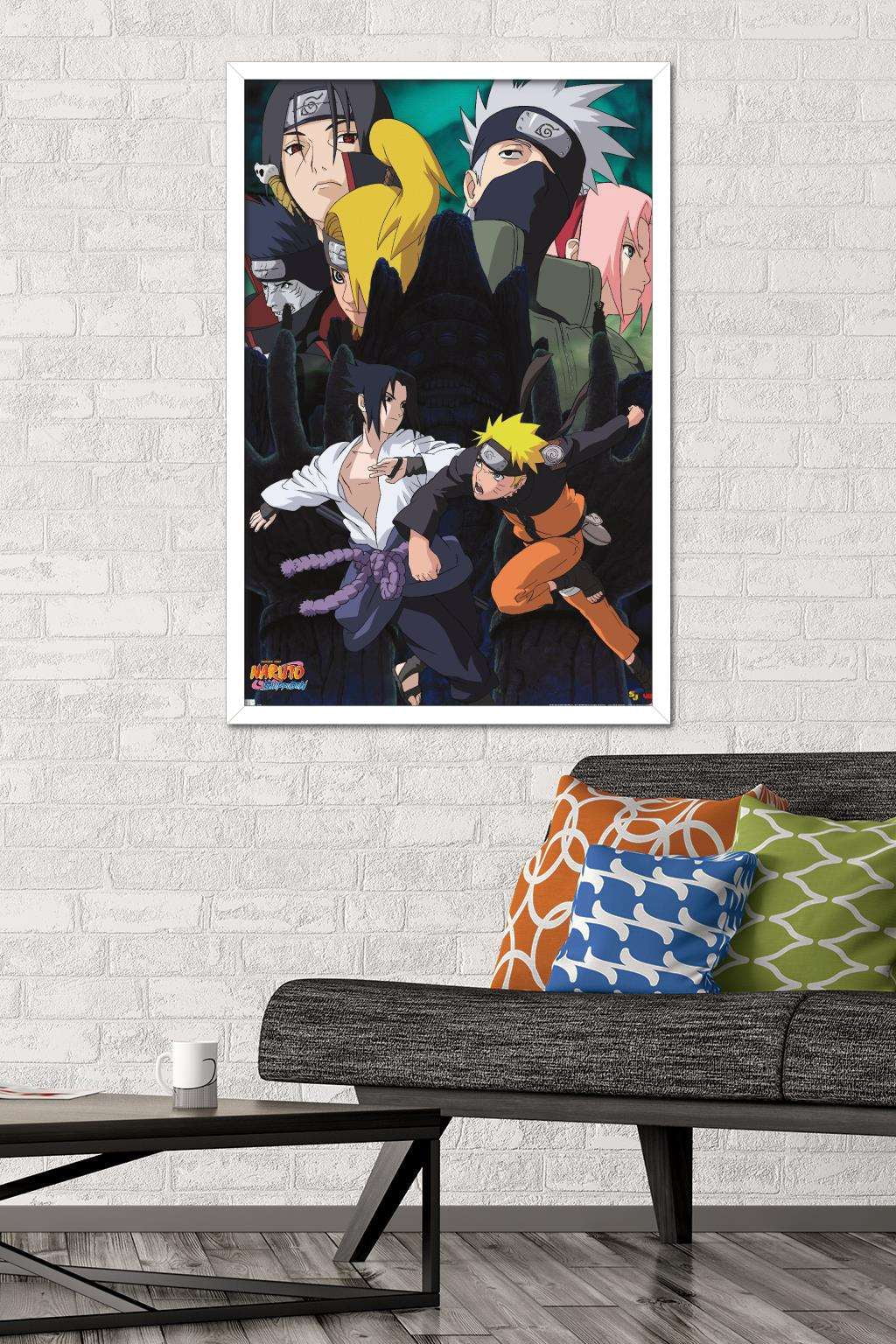 Naruto - Action Wall Poster, 22.375" x 34" Framed