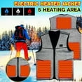thumbnail image 4 of Plus Size Heated Jackets for Men Outdoor Warm Clothing Heated For Riding Skiing Fishing Charging Via Heated Coat Tops, 4 of 9