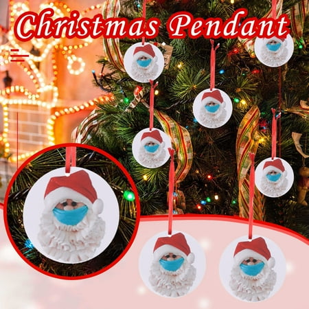 

Christmas Funny Santa Claus Pattern Pendant Christmas Tree Decorations