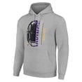 thumbnail image 2 of Unisex Starter Heather Gray Minnesota Vikings Half Helmet Logo Pullover Hoodie, 2 of 3