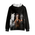 thumbnail image 5 of Uorisanigo Zip Up Hoodie Sweatshirt Western Horse Kids Long Sleeve Hoodies Fluffy Jacket Leisure Hooded Coat Hooded Jacket with Pockets Casual Fall Winter Clothes, 5 of 8