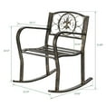 thumbnail image 5 of UBesGoo Metal Mid-Back Rocking Chair, Rustic Black, Iron Rocking Chair for Garden Patio Outdoors, 5 of 7