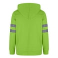 thumbnail image 5 of Miluxas Hi Vis Hoodie for Men Safety Hoodies for Men Reflective with Bottom, High Visibility Hoodie for Men with Construction Worker, Meets ANSI, Green, 5 of 6