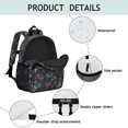 thumbnail image 4 of Game Controller Black Pattern Backpack for School, Cute School Bag with Adjustable Shoulder Straps and Padded Back, 15"x11.42"x5.5", 4 of 5
