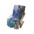 thumbnail image 4 of Tropical Soft Flannel Fleece Blanket, Water Bungalows of Tropical Resort Bora Bora Island Pacific Ocean Panorama, Cozy Plush for Indoor and Outdoor Use, 70" x 90", White Green Blue, by Ambesonne, 4 of 6