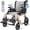 Gray, variant on VOCIC Lightweight Transport Wheelchair Foldable Wheelchairs for Adults with Handbarkes, Flip-Back Arms, Swing-Away Footrests, 12” Rear All Terrain Wheels Travel Wheelchair for Seniors, 300 lbs Purple