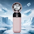thumbnail image 4 of Portable Handheld Fan | USB Rechargeable Personal Fan with Digital Display | 3 Speed Mini Desk Fan for Travel, Office & Outdoor Use | Compact Standable Fan with Turbine Blades, 4 of 5