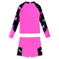 thumbnail image 2 of Haitryli Kids Girls 2 Piece Swimsuit UPF 50+ Long Sleeve Rash Guard Shirt with Swim Shorts Beach Bathing Suit Hot Pink 12, 2 of 5