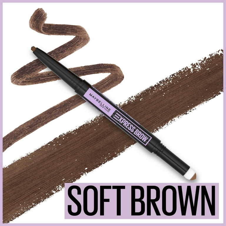 Maybelline Express Brow 2-In-1 Pencil and Powder Eyebrow Makeup, Soft Brown