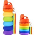 thumbnail image 5 of Botella de Agua Deportiva BRILLAR Plegable Silicona Arcoíris 500 ml, 5 of 5