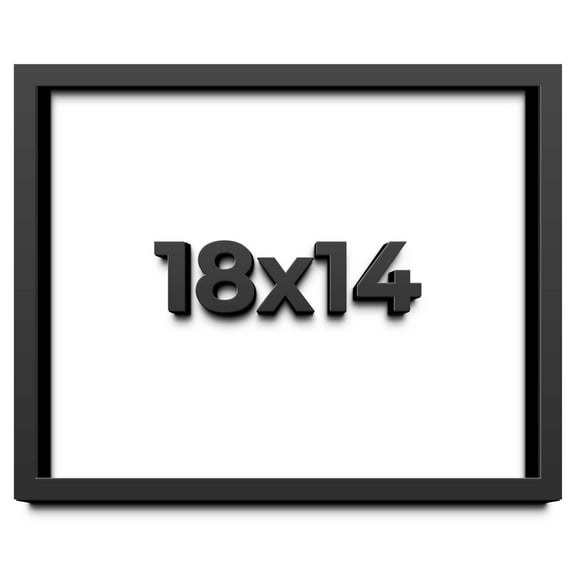 18x14 Shadow Box Frame Black | 1 inches Deep Real Wood Contemporary Shadowbox Display Frame | UV