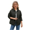 thumbnail image 5 of JUMEYU Girls Kids Coats Girls' Short Length Hooded Winter Puffer Jacket with Fleece Lining 5T 6T (Black,5-6 Years), 5 of 9