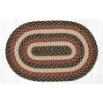 thumbnail image 2 of Home Indoor Decorative Jute C-774 Burgundy, Black, Dijon Oval Braided Rug 27"x45", 2 of 2