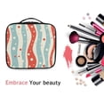 thumbnail image 6 of FORMRS Travel Makeup Bag Large Capacity Train Case Cosmetic Organizer with Adjustable Dividers, Light Blue Pattern, 6 of 8