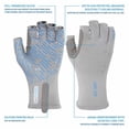 thumbnail image 2 of Hot Shot Men's Fingerless Fishing Sun Gloves UPF 50, Gray, Medium, 2 of 8