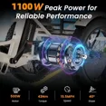 thumbnail image 6 of Lilypelle Peak 1100w Folding Electric Tricycle for Adults, 7 Speed 20" x 4.0 " Fat Tire 3 Wheel Aluminum Electric Bike W/ Differential & Suspension Fork, 48V 14.5Ah Battery, Up to 60Miles, 16Mph, 6 of 11
