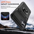 thumbnail image 3 of Decase Compatible with iPhone 16 5G Brackets Case,Car Mount Magnetic Kickstand Carrying Card Slots 2 in 1 Anti-Fall Phone Case,Shockproof Rugged Case for iPhone 16,Black, 3 of 7