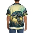 thumbnail image 5 of Disketp Men's Hawaiian Watercolor Turtle2 Print Shirts Button Down Holiday Beach Shirts-4X-Large, 5 of 7