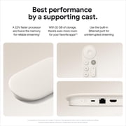 Google TV Streamer 4K - Fast Streaming Entertainment on Your TV with Voice Search Remote - Watch Movies, Shows, Live TV, and Netflix in 4K HDR - Smart Home Control - 32 GB of Storage - Haze