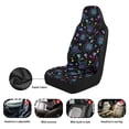 thumbnail image 7 of XYZCANDO Comfortable Car Seat Covers Auto SUV Truck, Anti-Slip Easy to Install Auto Seat Covers 2 Pack Stretchy Cloth Neon Neon Spider Web Pattern, 7 of 7