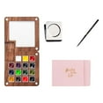 thumbnail image 1 of UOYOTT Portable Travel Wooden Handmade Paint Palette Oil Painting Tray Boxs, 1 of 6