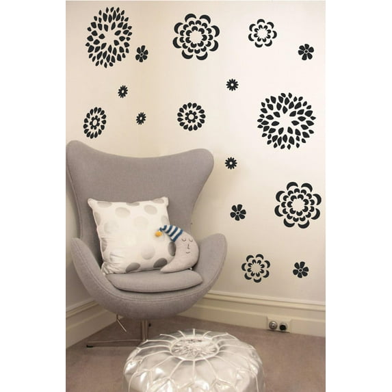 Flower Pattern Wall Decal Stickers