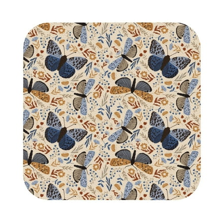 

Adobk Butterflies Print Leather Coasters for Drinks(6 Pack) Durable Drink Coasters Set Luxurious Home Décor and Housewarming Gift Square