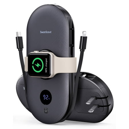 SwanScout 10000mAh Power Bank for Apple Watch and Phone