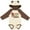 Natural & Brown w Ears, variant on Inktastic Cutest Little Cookie Cute Christmas Gingerbread Man Boys or Girls Long Sleeve Baby Bodysuit